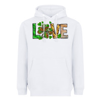 White St. Patrick's Love luck with clover Heavyweight Hoodie - HowdyJamesFarm