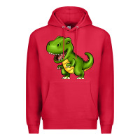 Cardinal Cartoon T-Rex Premium Hoodie - HowdyJamesFarm