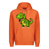 Carrot Cartoon T-Rex Premium Hoodie - HowdyJamesFarm