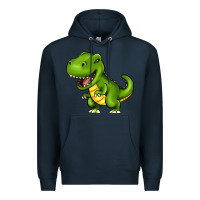 Navy Cartoon T-Rex Premium Hoodie - HowdyJamesFarm