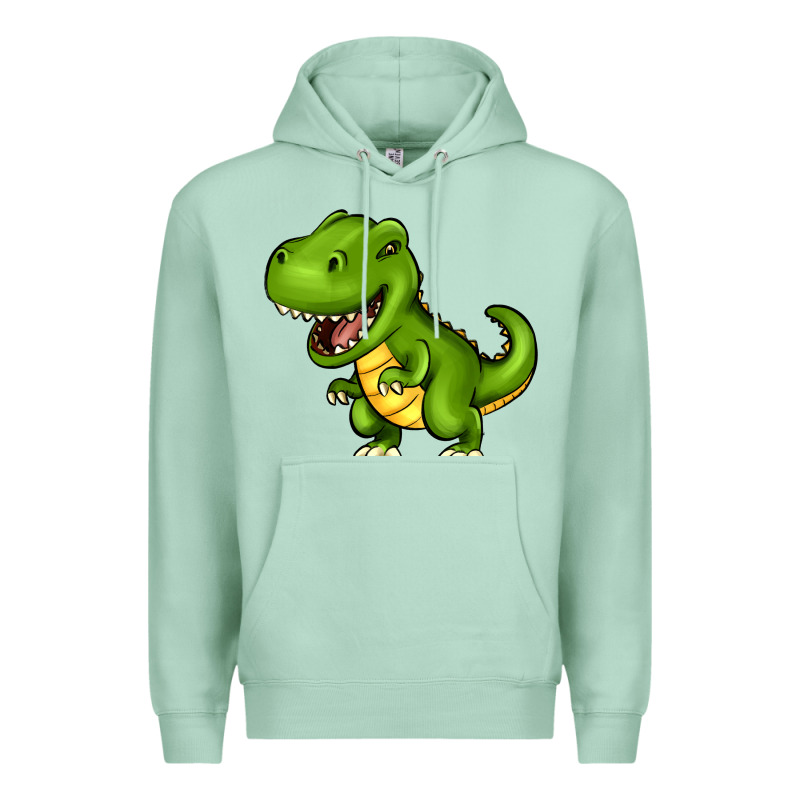 Cartoon T-rex Premium Hoodie by HowdyJamesFarm | Teevron