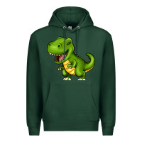 Sports Green Cartoon T-Rex Premium Hoodie - HowdyJamesFarm