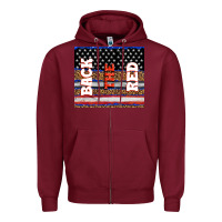 Burgundy America back the red Zipper Hoodie - TumblerDesignByShophia
