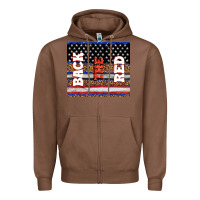 Chestnut America back the red Zipper Hoodie - TumblerDesignByShophia
