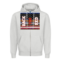 Dove Grey America back the red Zipper Hoodie - TumblerDesignByShophia