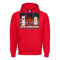 Red America back the red Zipper Hoodie - TumblerDesignByShophia