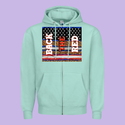 America Back The Red Zipper Hoodie Designed By Tumblerdesignbyshophia