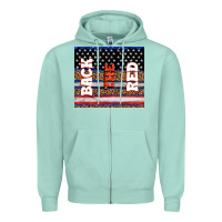 Seafoam America back the red Zipper Hoodie - TumblerDesignByShophia