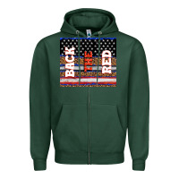 Sports Green America back the red Zipper Hoodie - TumblerDesignByShophia