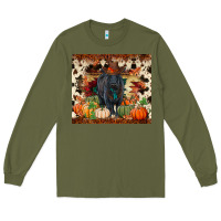 Army Green Fall black angus Long Sleeve Tee - RanaPortraitStore