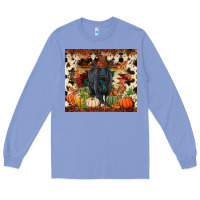 Colony Blue Fall black angus Long Sleeve Tee - RanaPortraitStore