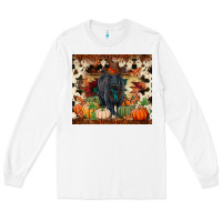 White Fall black angus Long Sleeve Tee - RanaPortraitStore