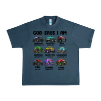 Midnight Navy god says i am Urban Heavy Tee - MaliasSmallBusiness