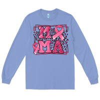 Colony Blue Breast Cancer Awareness mama ribbon Long Sleeve Tee - LillyAllenDesigns