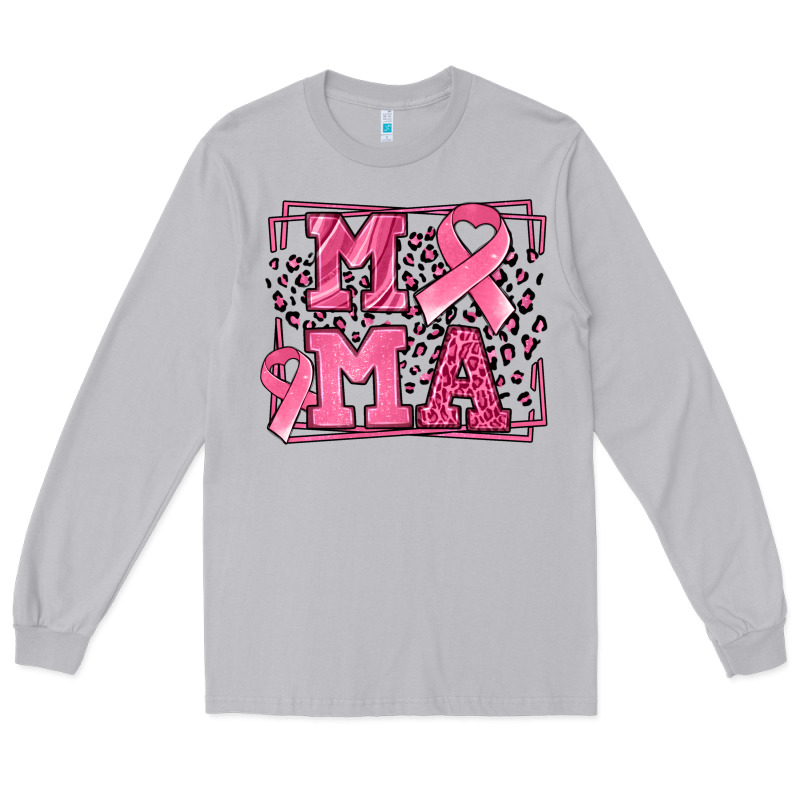 Breast Cancer Awareness Mama Ribbon Long Sleeve Tee by LillyAllenDesigns | Teevron