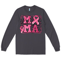 Smoke Breast Cancer Awareness mama ribbon Long Sleeve Tee - LillyAllenDesigns