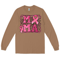 Toasted Coconut Breast Cancer Awareness mama ribbon Long Sleeve Tee - LillyAllenDesigns