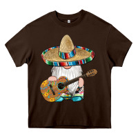 Chocolate Brown mexican gnomes guitar sombrero serape Heavy Core Tee - Artiststas