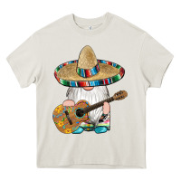 Cream mexican gnomes guitar sombrero serape Heavy Core Tee - Artiststas