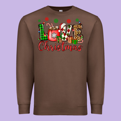 Love Christmas Premium Sweatshirt Designed By Oliviacreatesart