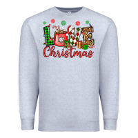 Heather Grey love christmas Premium Sweatshirt - OliviaCreatesArt