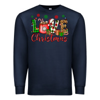 Navy love christmas Premium Sweatshirt - OliviaCreatesArt