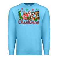 Ocean Blue love christmas Premium Sweatshirt - OliviaCreatesArt