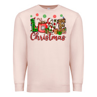 Pale Pink love christmas Premium Sweatshirt - OliviaCreatesArt