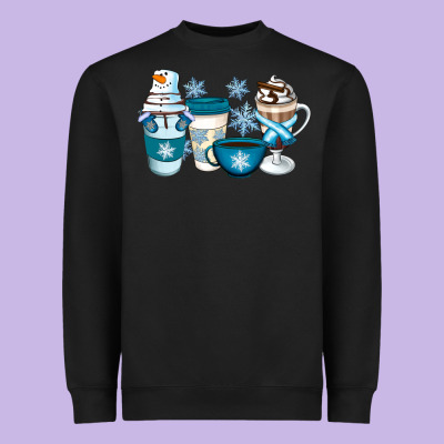 Winter Coffee Cups Heavyweight Sweatshirt Designed By Artiststas