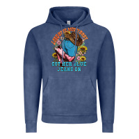 Vintage Denim lord have mercy baby got her blue jeans on Vintage Hoodie - NancyCooperArtShop