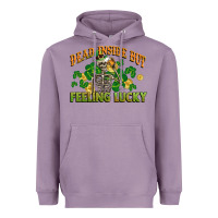 Lavender Dead inside but feeling lucky St. Patrick's Day Heavyweight Hoodie - CowGirlArtShop