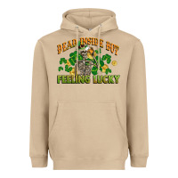 Mushroom Dead inside but feeling lucky St. Patrick's Day Heavyweight Hoodie - CowGirlArtShop