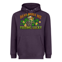 Plum Dead inside but feeling lucky St. Patrick's Day Heavyweight Hoodie - CowGirlArtShop