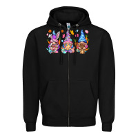 Black Easter gnomies Easter Day Zipper Hoodie - HowdyJamesFarm