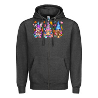 Charcoal Heather Easter gnomies Easter Day Zipper Hoodie - HowdyJamesFarm