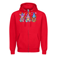 Red Easter gnomies Easter Day Zipper Hoodie - HowdyJamesFarm