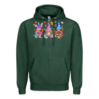 Sports Green Easter gnomies Easter Day Zipper Hoodie - HowdyJamesFarm