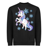 Black Winter unicorn Heavyweight Sweatshirt - Artiststas