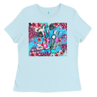 Baby Blue dentist element with flowers Ladies Tee - AdoDesignShop