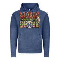 Vintage Denim mama needs a drink Vintage Hoodie - NancyCooperArtShop