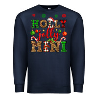 Navy holly jolly mini Premium Sweatshirt - OliviaCreatesArt