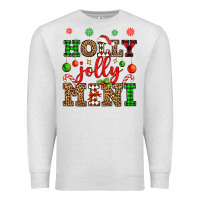 Oatmeal Heather holly jolly mini Premium Sweatshirt - OliviaCreatesArt