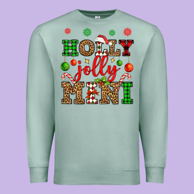 Holly Jolly Mini Premium Sweatshirt Designed By Oliviacreatesart