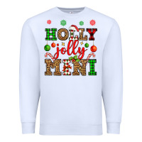 White holly jolly mini Premium Sweatshirt - OliviaCreatesArt