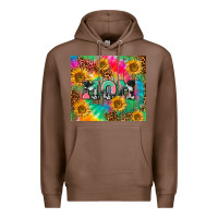 Chestnut Mom rainbow sunflower Premium Hoodie - CowGirlArtShop