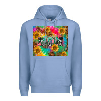 Colony Blue Mom rainbow sunflower Premium Hoodie - CowGirlArtShop