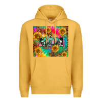 Mustard Mom rainbow sunflower Premium Hoodie - CowGirlArtShop