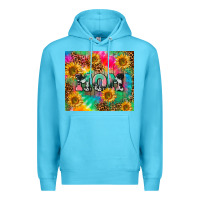 Ocean Blue Mom rainbow sunflower Premium Hoodie - CowGirlArtShop