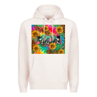 Pale Pink Mom rainbow sunflower Premium Hoodie - CowGirlArtShop
