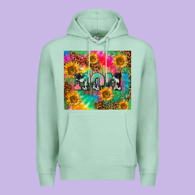 Mom Rainbow Sunflower Premium Hoodie Designed By Cowgirlartshop